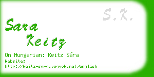 sara keitz business card